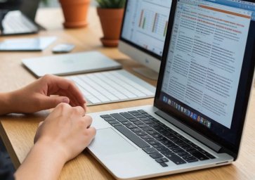 Работа за ноутбуком